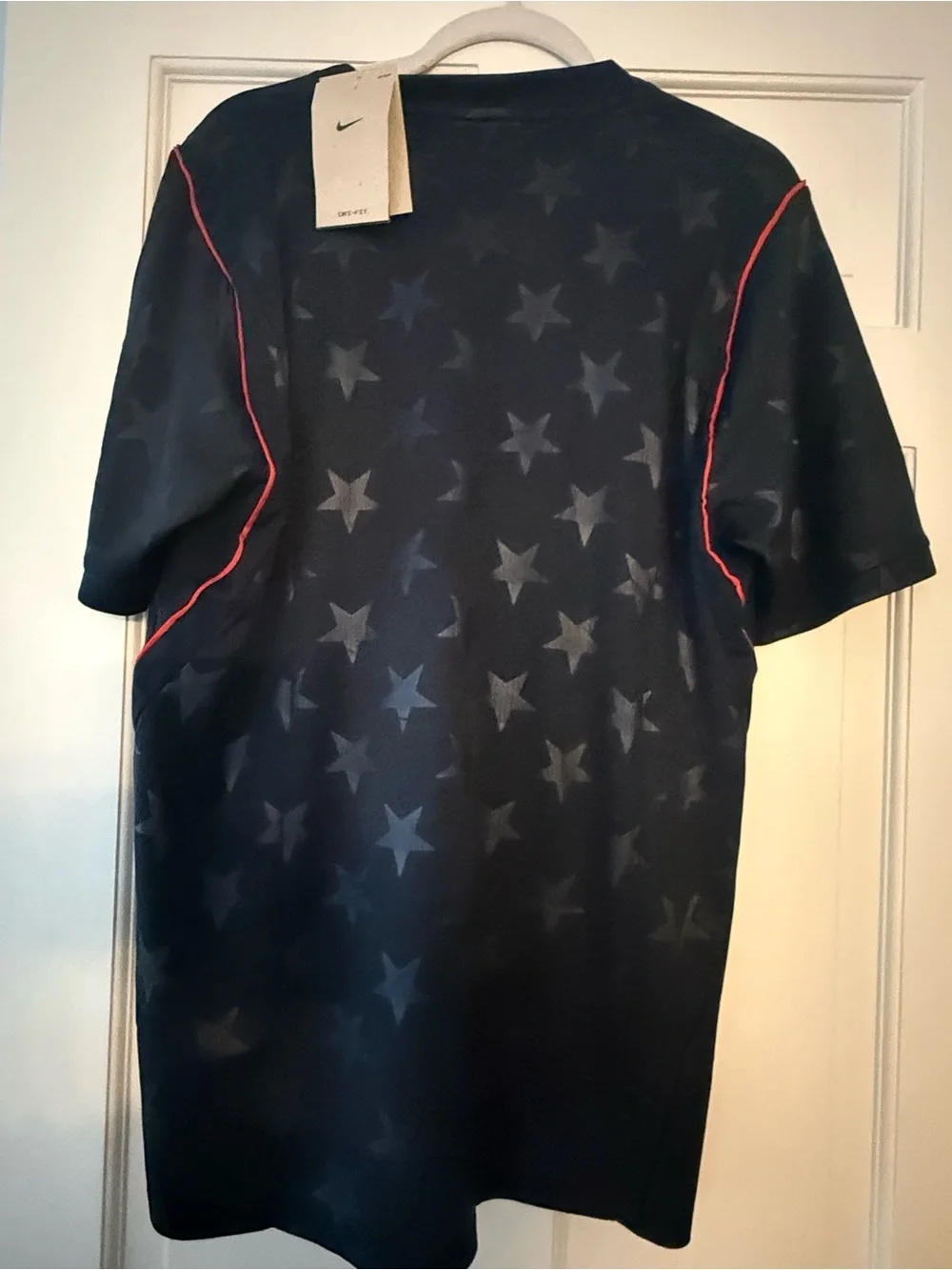 Nike Men's Navy USA Star Soccer Jersey with Red Trim